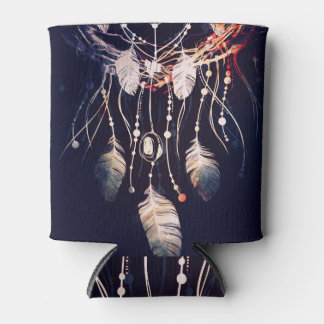 Dreamcatcher, branches, boho style, digital art. can cooler