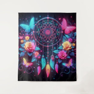 Dreamcatcher, Butterflies & Roses Tapestry
