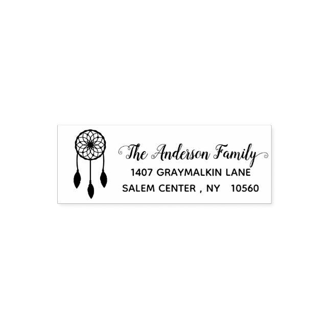Dreamcatcher Calligraphy Address Handwritten Self-inking Stamp (Design)