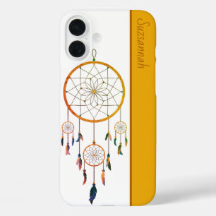 Dreamcatcher Colourful Feathers Boho Custom Name  iPhone 16 Plus Case