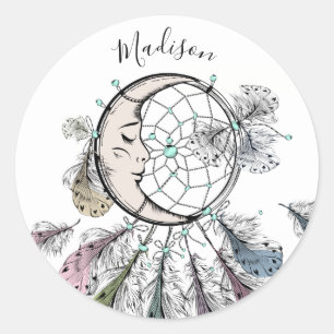 Dreamcatcher custom name stickers