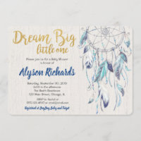 Dreamcatcher dream big little one baby shower boy