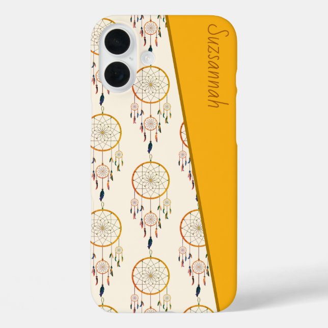 Dreamcatcher Feather Pattern Boho Custom Name  Case-Mate iPhone Case (Back)