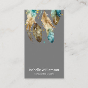 Dreamcatcher Feathers Jewellery Earring Display Business Card