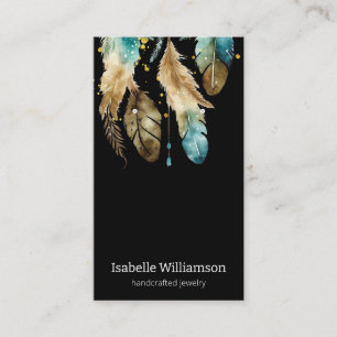 Dreamcatcher Feathers Jewellery Earring Display Business Card