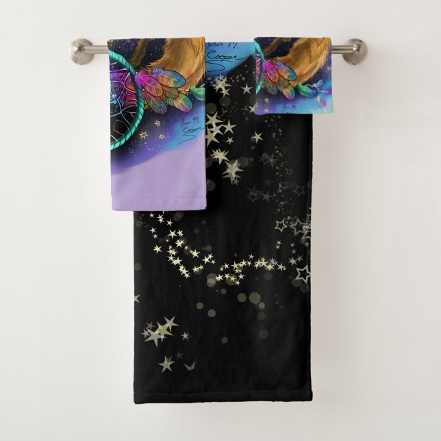 DreamCatcher Fox Bath Towel Set (Insitu)