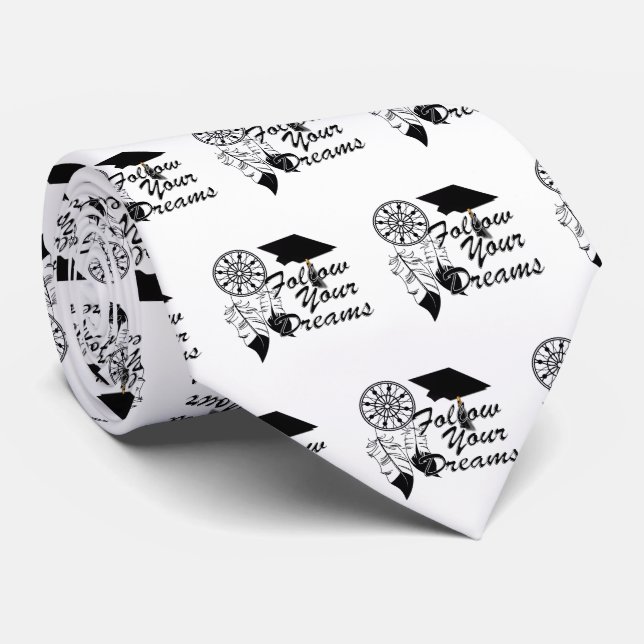 Dreamcatcher Grad Cap Graduation Tie (Rolled)