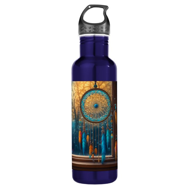 Dreamcatcher in a Window Fall Leaves 710 Ml Water Bottle (Front)