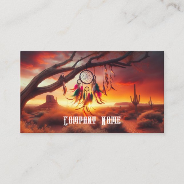 Dreamcatcher in the Desert Business Card (Front)
