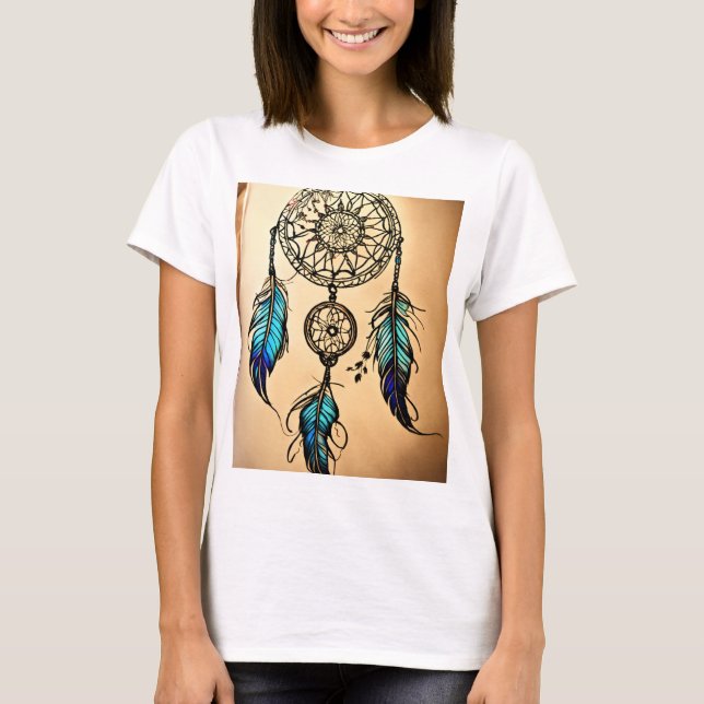  Dreamcatcher Ink: Polynesian Tattoo Art T-Shirt (Front)