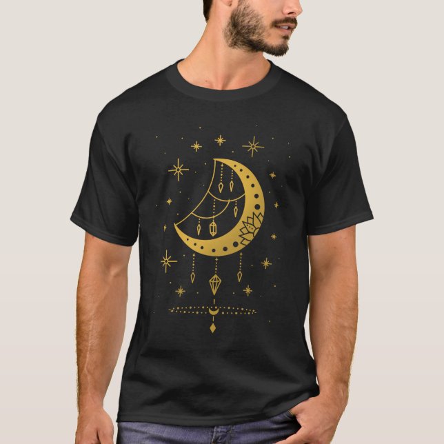 Dreamcatcher Moon Spiritual Crescent Astronomy T-Shirt (Front)