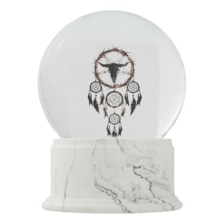 dreamcatcher pentagram snow globe