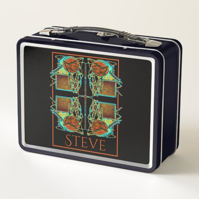 Dreamcatcher Personalised Metal Lunch Box (Back)