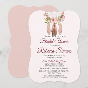 Dreamcatcher   Shabby Chic Bridal Shower Invites