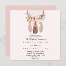 Dreamcatcher | Simple Square Wedding Invitation