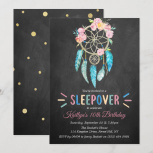 Dreamcatcher Sleepover Any Age Birthday Party Invitation