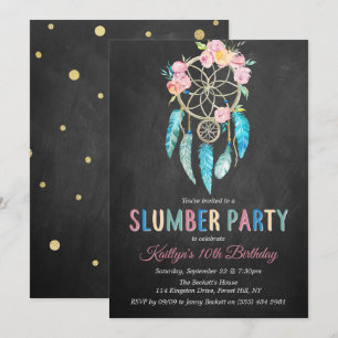 Dreamcatcher Slumber Party Any Age Birthday Invitation
