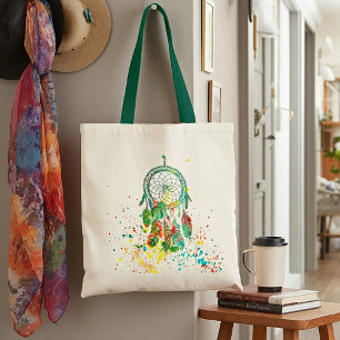 Dreamcatcher splatter tote bag