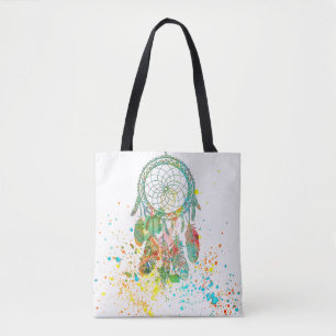 Dreamcatcher splatter tote bag