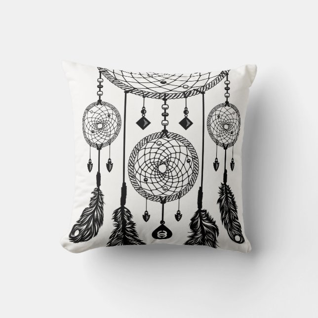 Dreamcatcher - Square Pillow (White) (Front)