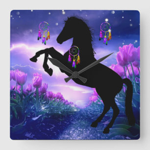 Dreamcatcher Square Wall Clock