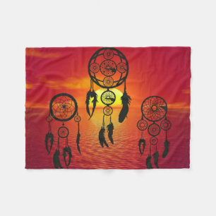 Dreamcatcher Sunset Fleece Blanket