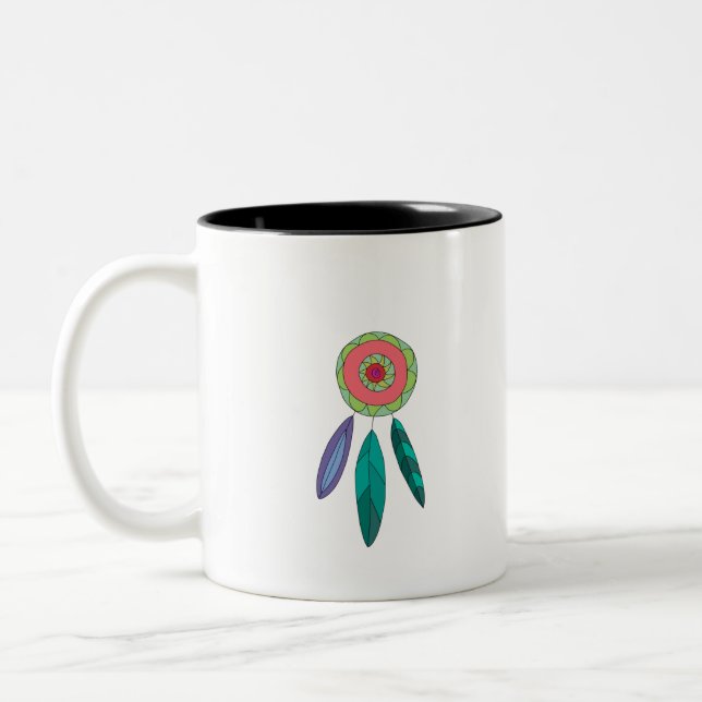 Dreamcatcher Two-Tone Coffee Mug (Left)