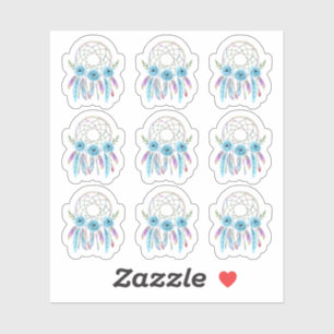 Dreamcatcher Watercolor Feather Boho Planner Sheet