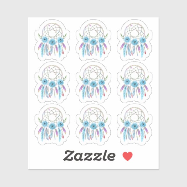 Dreamcatcher Watercolor Feather Boho Planner Sheet (Sheet)