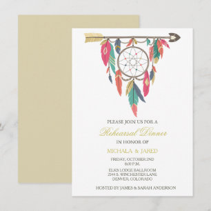 Dreamcatcher Wedding Rehearsal Dinner Invitation