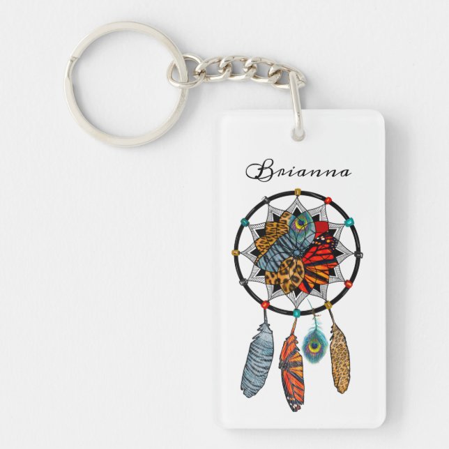 Dreamcatcher Wild Personalised Key Ring (Front)