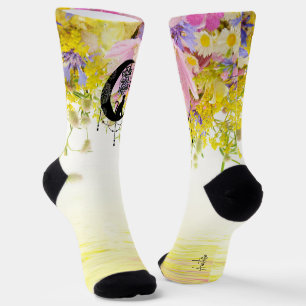 Dreamcatcher with cat Follow your dreams custom Socks