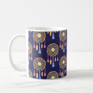 Dreamcatchers Feathers Watercolor Seamless Texture Coffee Mug