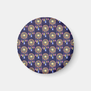 Dreamcatchers Feathers Watercolor Seamless Texture Magnet