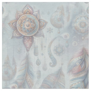 Dreamcatchers in a Bohemian theme Fabric