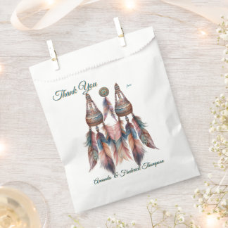 Dreamcatchers in a Bohemian theme Favour Bags
