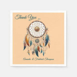 Dreamcatchers in a Bohemian theme Napkin