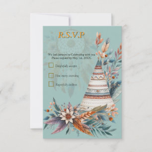 Dreamcatchers in a Bohemian theme RSVP Card