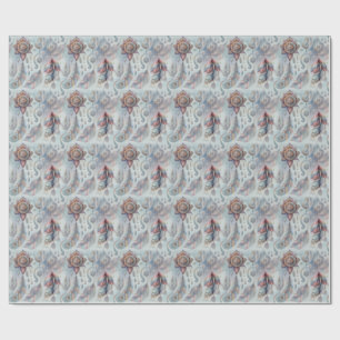 Dreamcatchers in a Bohemian theme Wrapping Paper