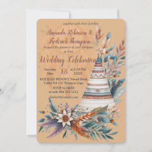 Dreamcaters in a Bohemian theme Invitation