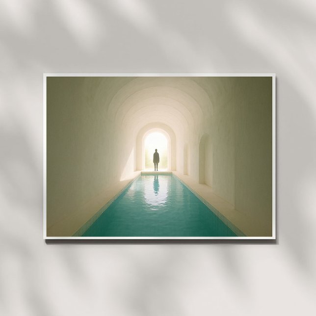 Dreamcore Swimming Pool with Entity – Liminal Photo Print (Creator Uploaded)