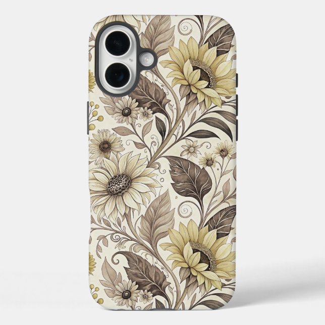 Dreamed Sunflowers Art Nouveau Case-Mate iPhone Case (Back)