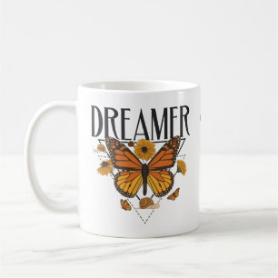 Dreamer Butterfly Cute Inspirational Butterfly  Coffee Mug