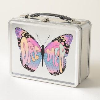 Dreamer Butterfly Vibes Metal Lunch Box