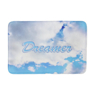 Dreamer Puffy White Clouds and Blue Sky Bath Mat