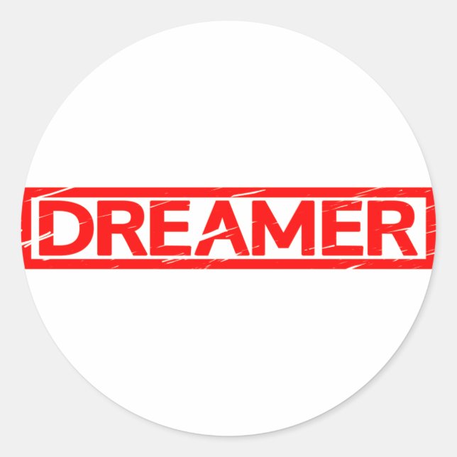 Dreamer Stamp Classic Round Sticker (Front)