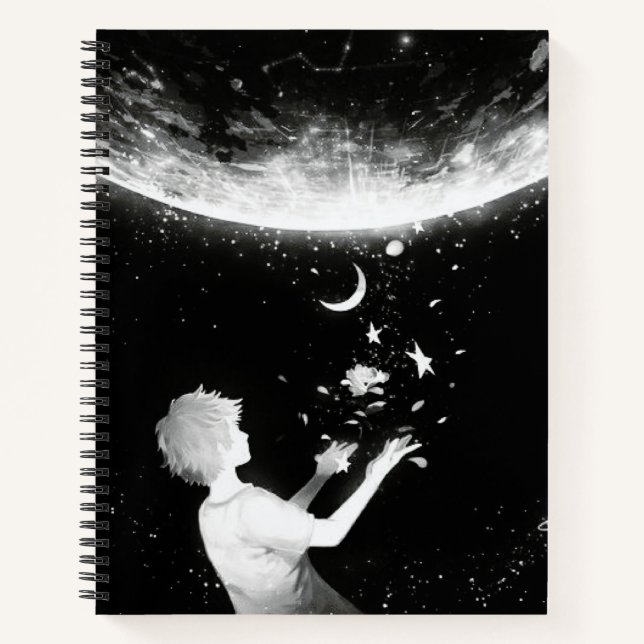 DREAMER'S JOURNEY NOTEBOOK | WHIMSICAL NIGHT SKY (Front)