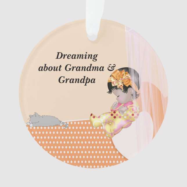 Dreaming about Grandma & Grandpa Ornament (Front)