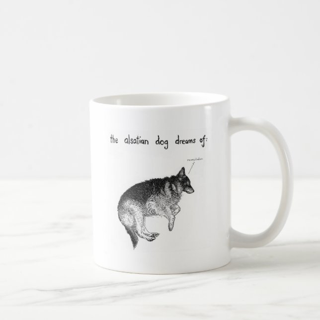 Dreaming alsatian coffee mug (Right)