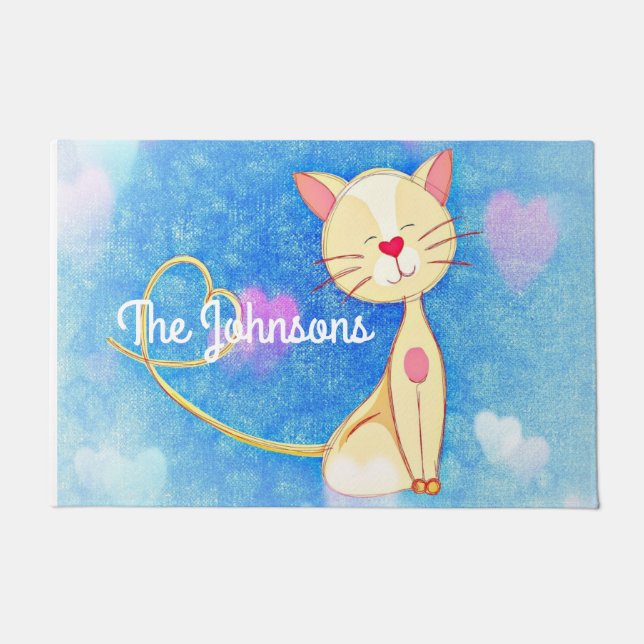 Dreaming Cat Doormat (Front)